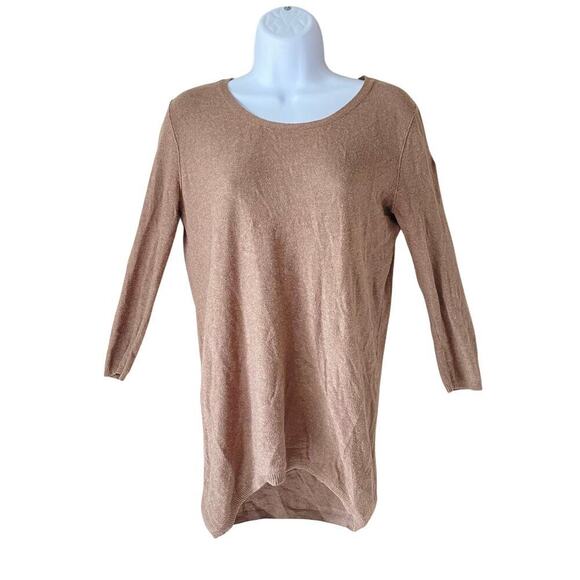ARITZIA T. BABATON Top Knit Brown Black Open Back Tie Sweater XXS - Picture 2 of 6